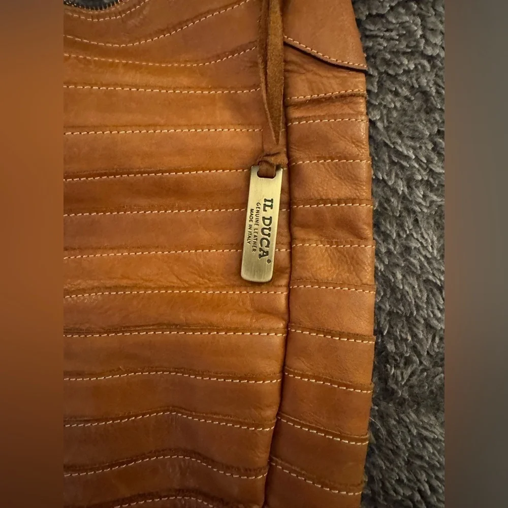 IL DUCA Tan Italian Leather Hobo Bag